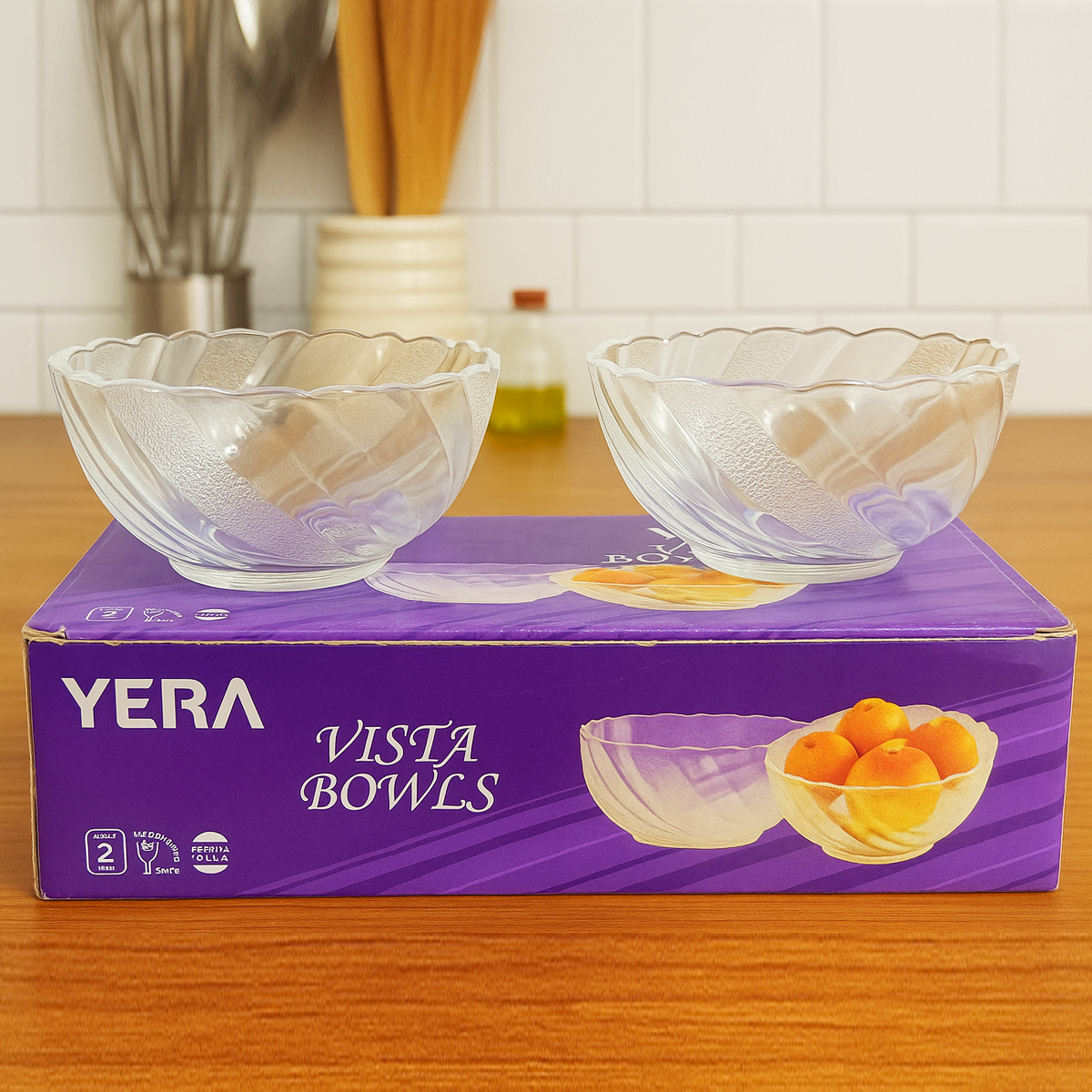 Di0358 YERA Vista Glass Bowls - 2 pcs
