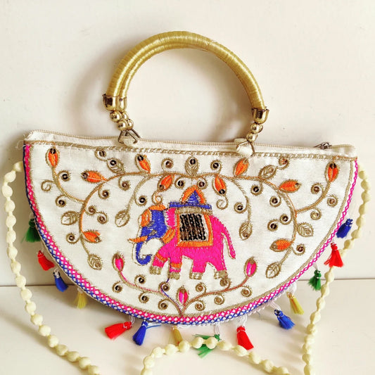 3896 Traditional handbag, Rajasthani Jaipuri Cotton Bag, Ethnic Stylish Designer, Handicrafted Handbag