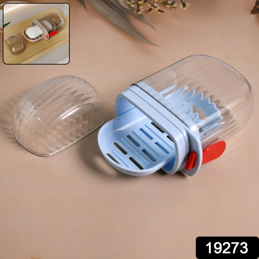 19273 Multifunctional Soap Box with Drain Tray and Lock Clip, Sabudani (1 Pc)