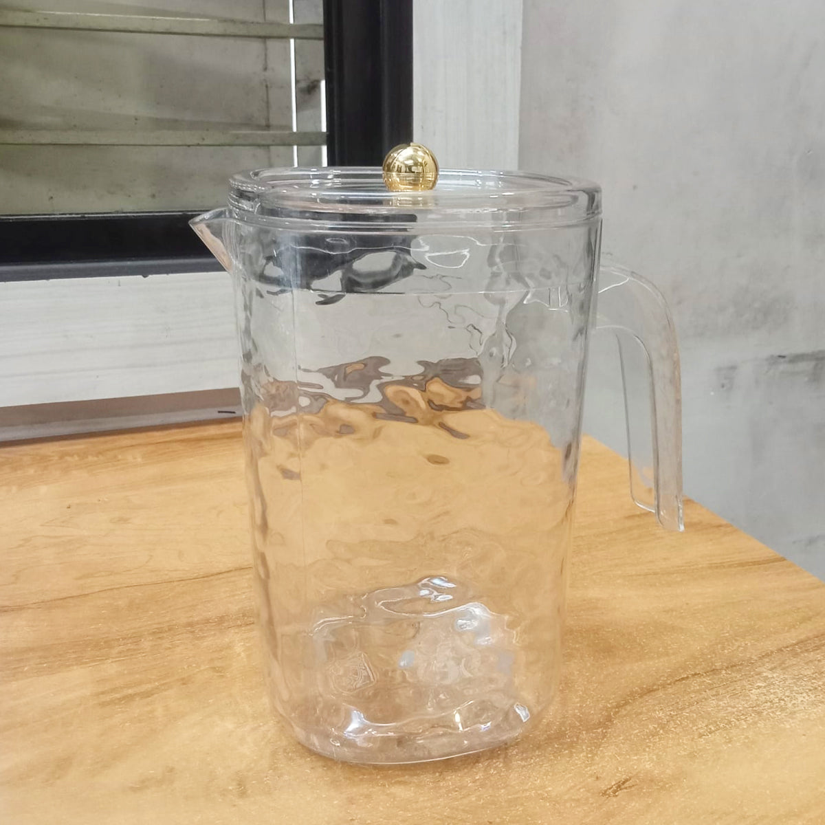 AM5789 Transparent Square Jug - Unbreakable Stylish Drinking Beverage, Soft Drinks & Water Jug with Plastic Lid