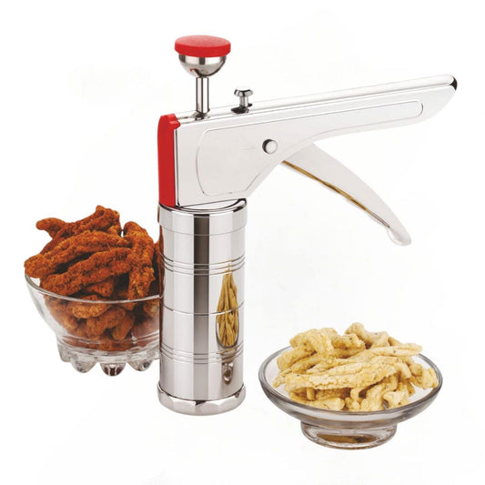 AM6532 Stainless Steel Kitchen Press & Murukku Maker with 15 Blades