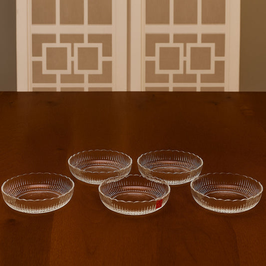 AM5977 Shine max Glass Plate (Multidesign) Set of 6pc -340ml