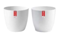 A06536 4-Inch Premium White Plastic Planter Pot (Pack of 1)