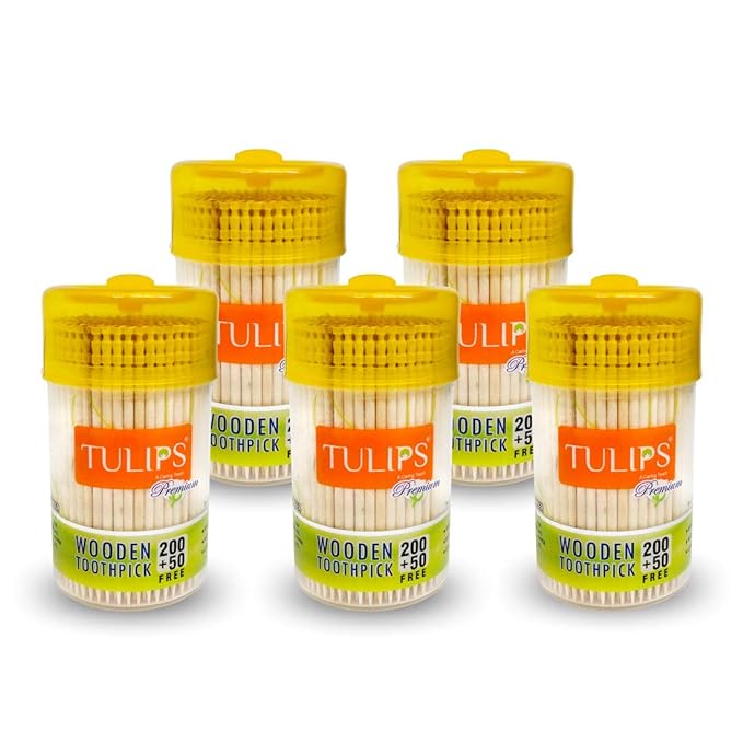 3136 Tulips Disposable Wooden Toothpicks