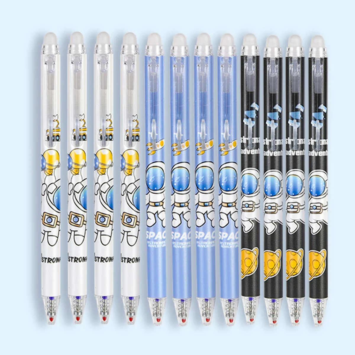 TM0150 Magical Space Astronaut Erasable Gel Pens - Pack of 12