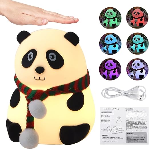 3164 Panda Night Light Rechargeable Silicone LED Lamp