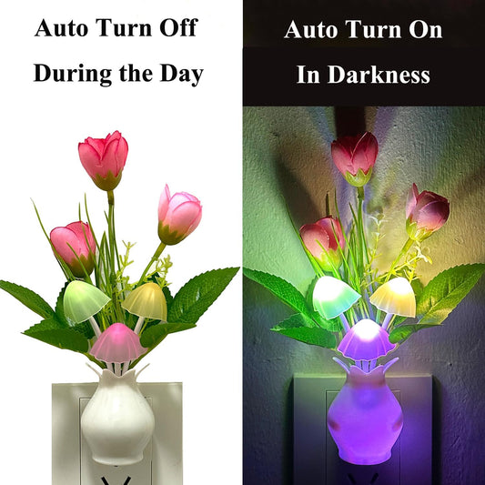 0239 Night Light Mushroom Lamp (Colorful, 1Pcs)
