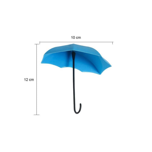 0486_3pcs/set Cute Umbrella Wall Mount Key Holder Wall Hook Hanger Organizer Durable Wall hooks bathroom kitchen Umbrella Wall Hook - DeoDap