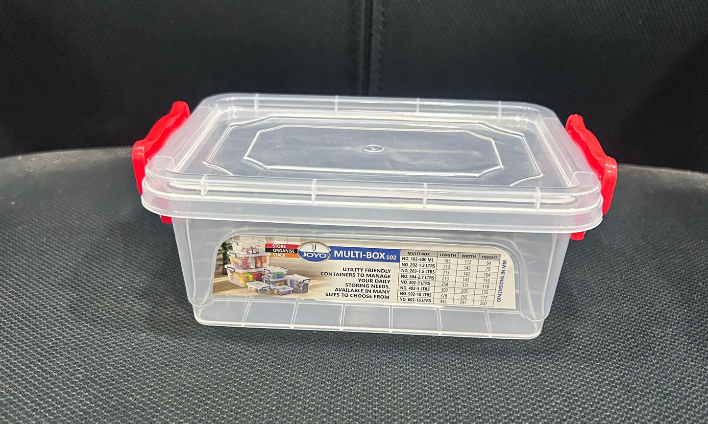 AM2486 Joyo 102 Plastic Multi Storage Box 600ml With Lid & Handle 1Pcs