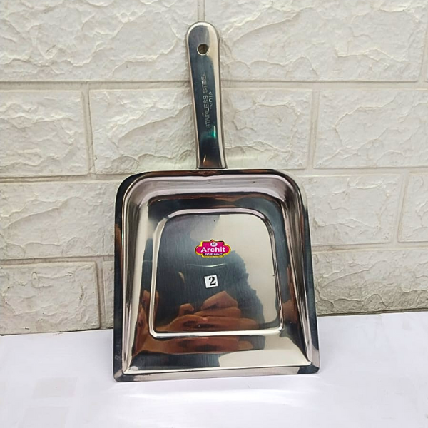 AM5322 Bright Metal Stainless Steel Dustpan/Supdi (2)