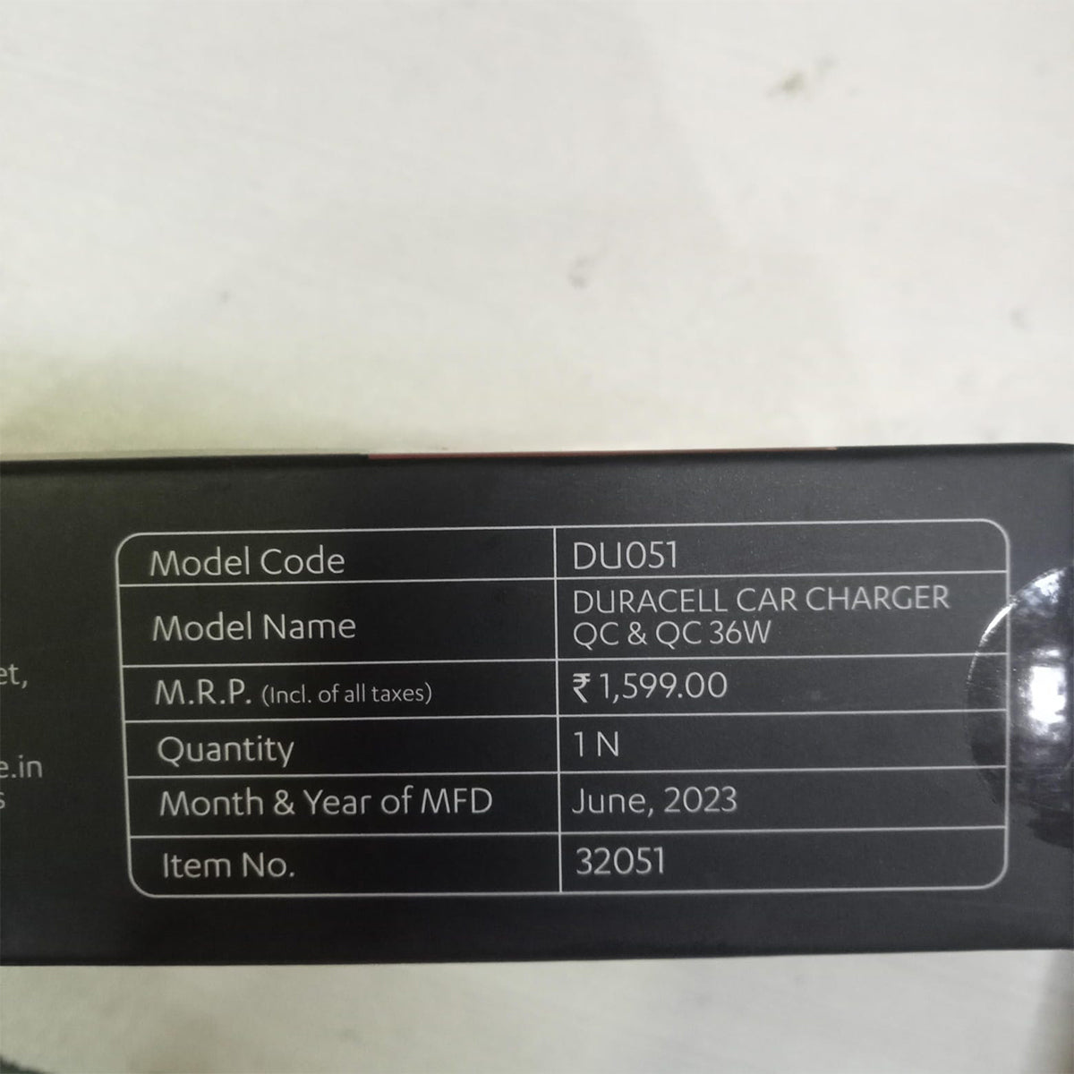 AM5890 Duracell 36W Fast Car Charger Adapter with Dual USB Port