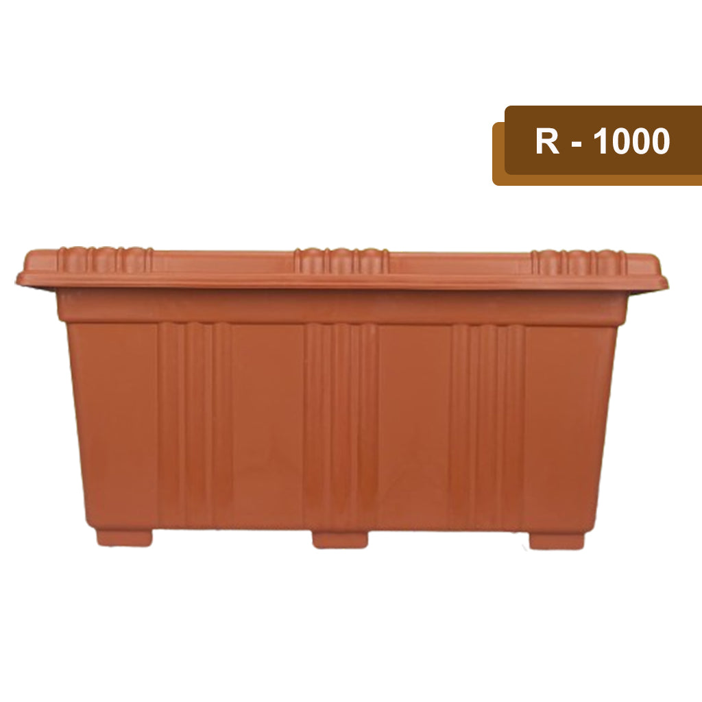 AM0857 Deep Plastic Rectangle Planters Pots 65cmx33cmx29cm