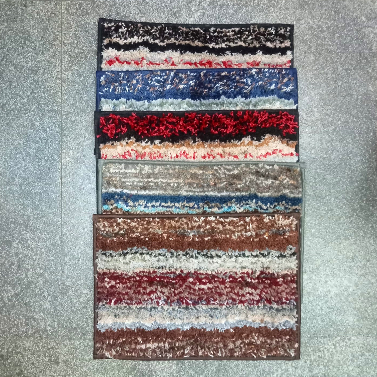 AM5845 Anti Slip Layer Doormats (A 13X19 Inch)- Multicolour for Home & Office