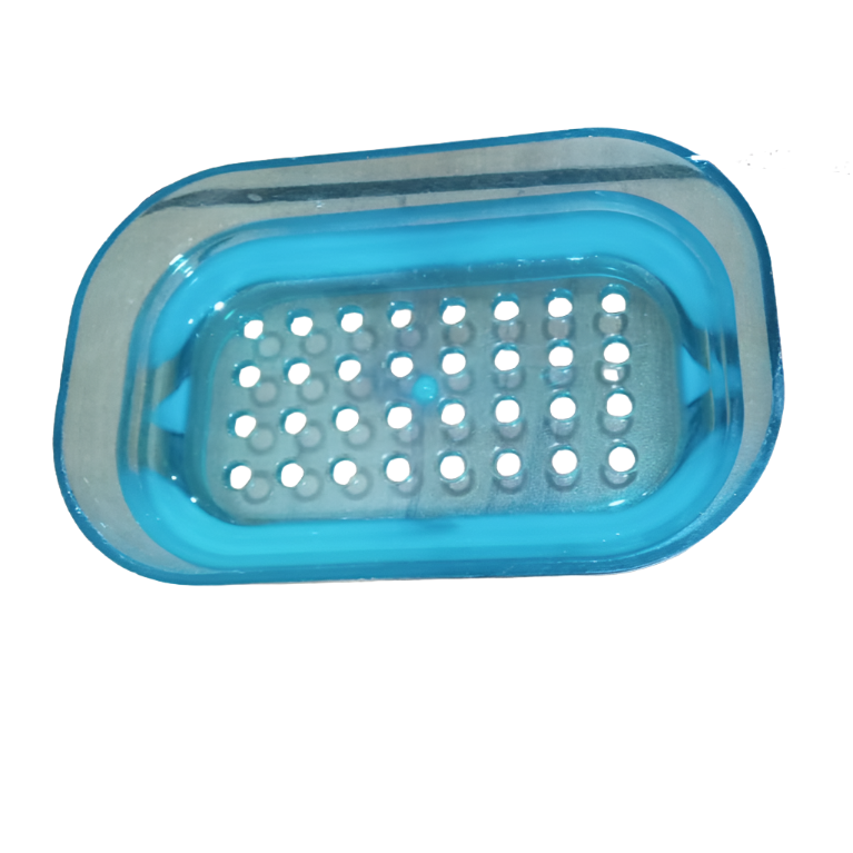 AM7647 Flora Soap Case Holder Box with Transparent and Strainer Tray for Home, Kitchen, Bathroom, Washbasin