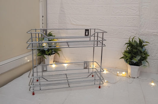 AM3359 Stainless Stee Kitchen Rack 2 Layer Multipurpose Storage Organizer
