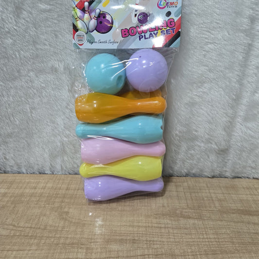 AM7074 Leemo Toys Colorful Plastic Bowling Play Set for Kids