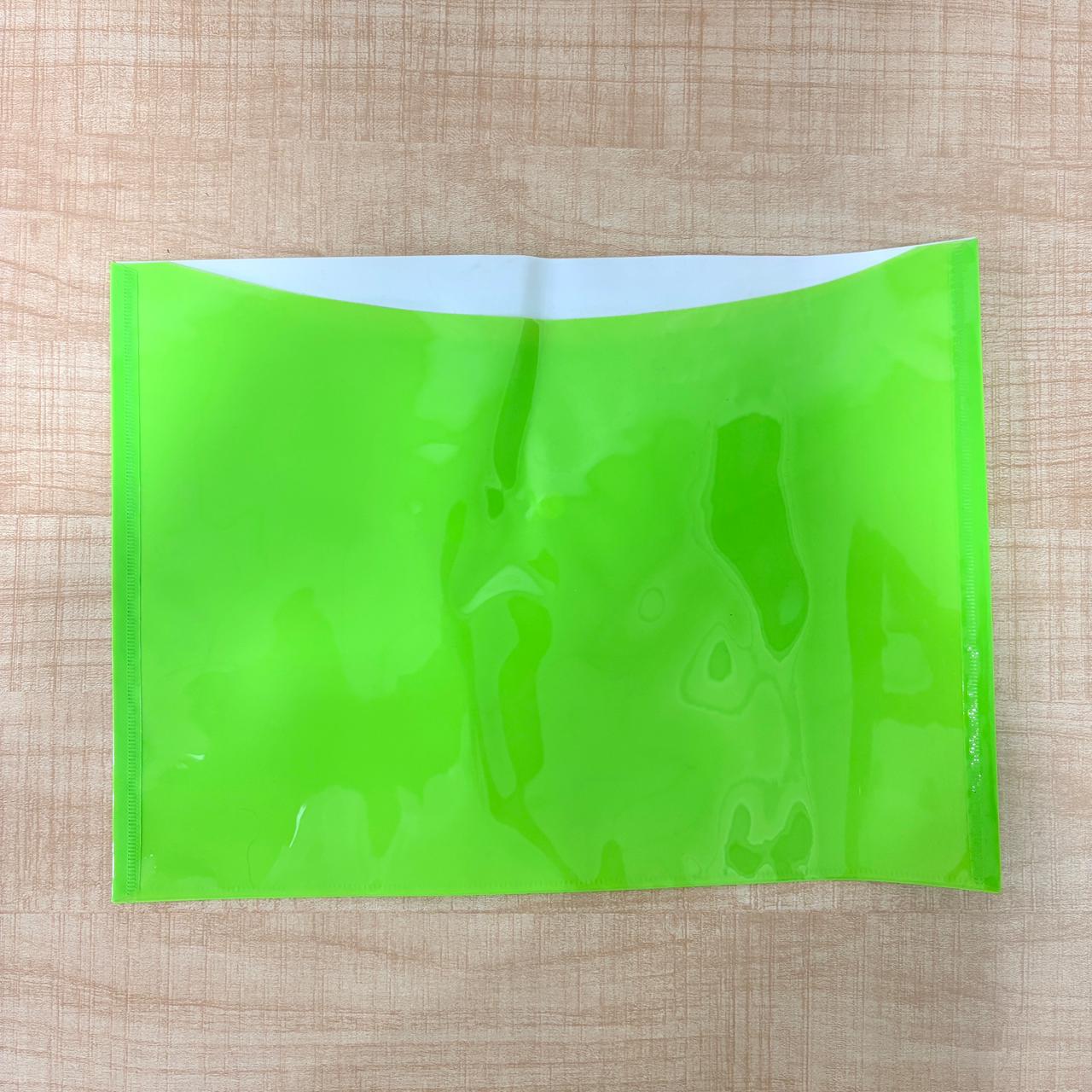 AM7129 Double Pocket Transparent Button Closure Document A4 Folder