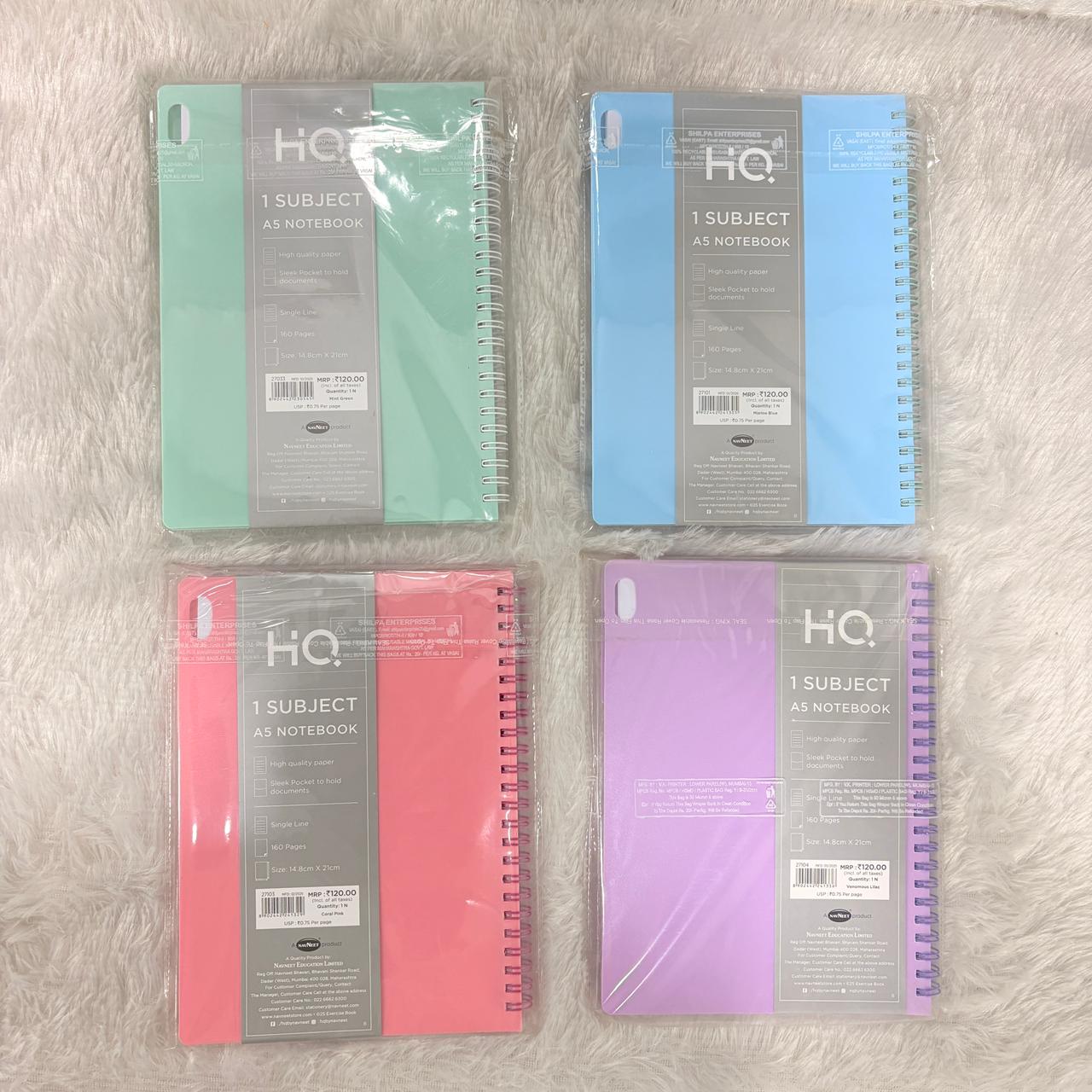 AM7198 HQ 1-Subject A5 Spiral Diary (Mix-Colour, 160 Pages)