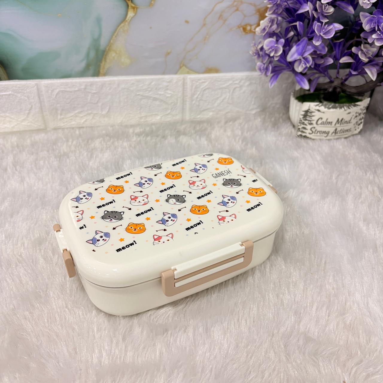 AM7277 Ganesh Skipper-750 Insulated Stainless Steel Lunch Box Set with Airtight Containers
