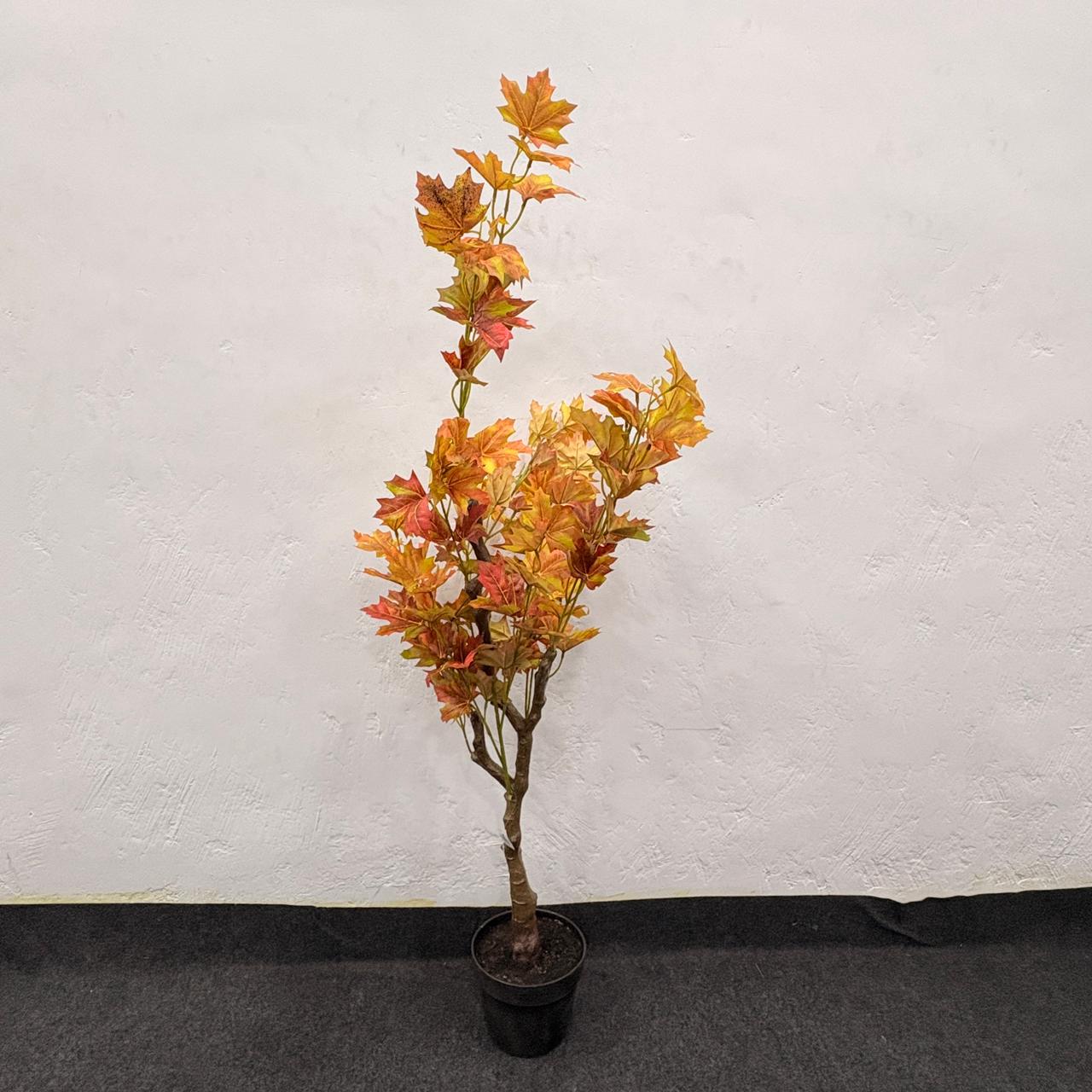 AM7465 BIG Artificial Autumn Maple Leaf Potted Tree Warm Tones