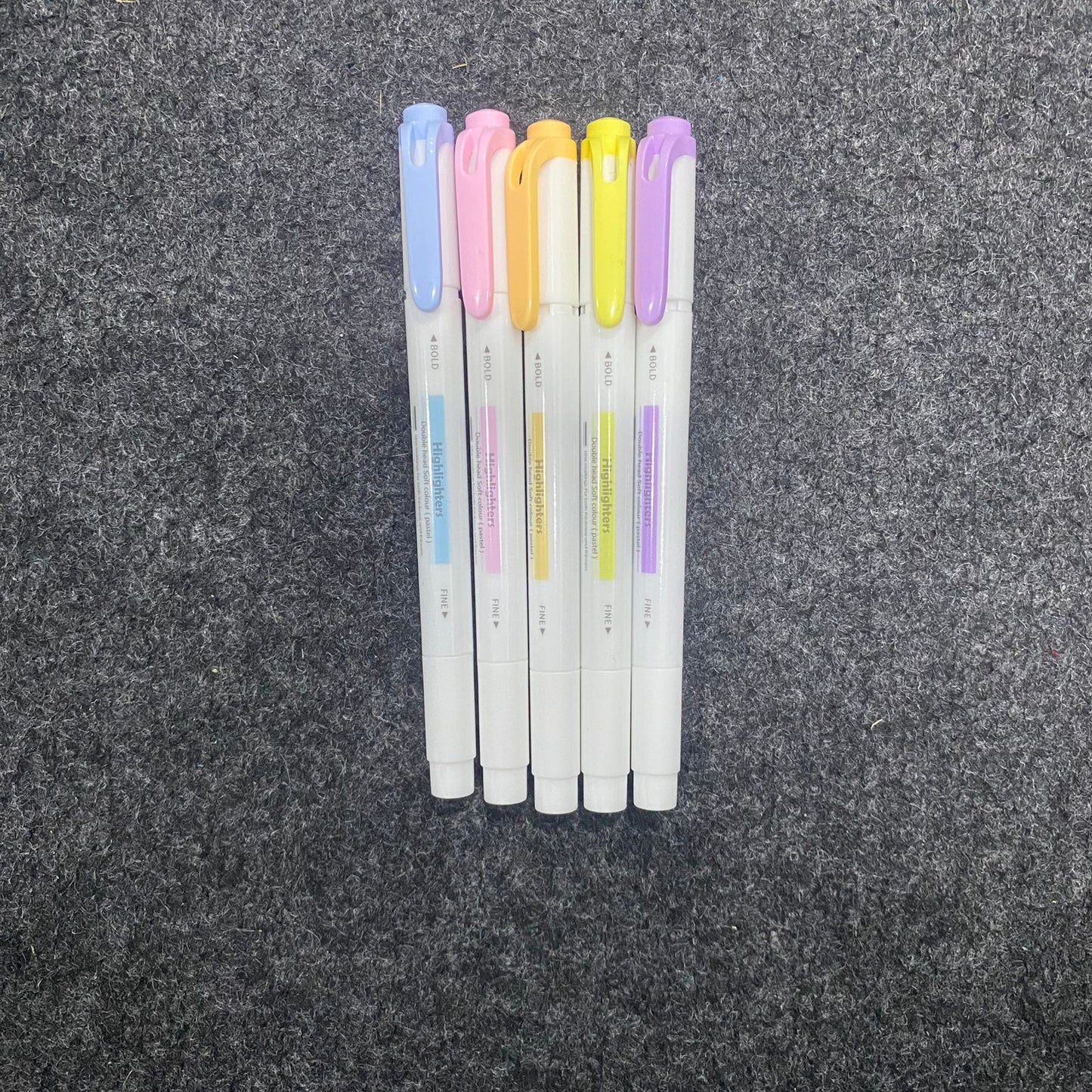 AM7519 HiMiC Dual-Tip Soft Pastel Highlighter Set OF 5