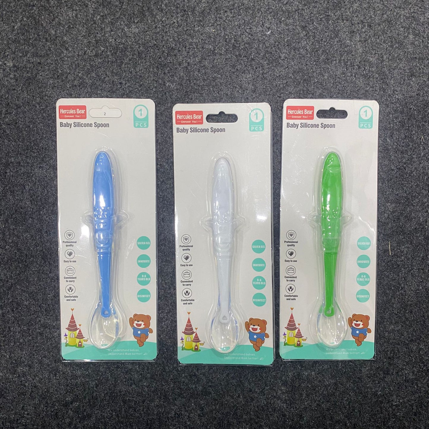 AM7547 Hercules Bear Baby Silicone Spoon 20-55 (1-Pcs)