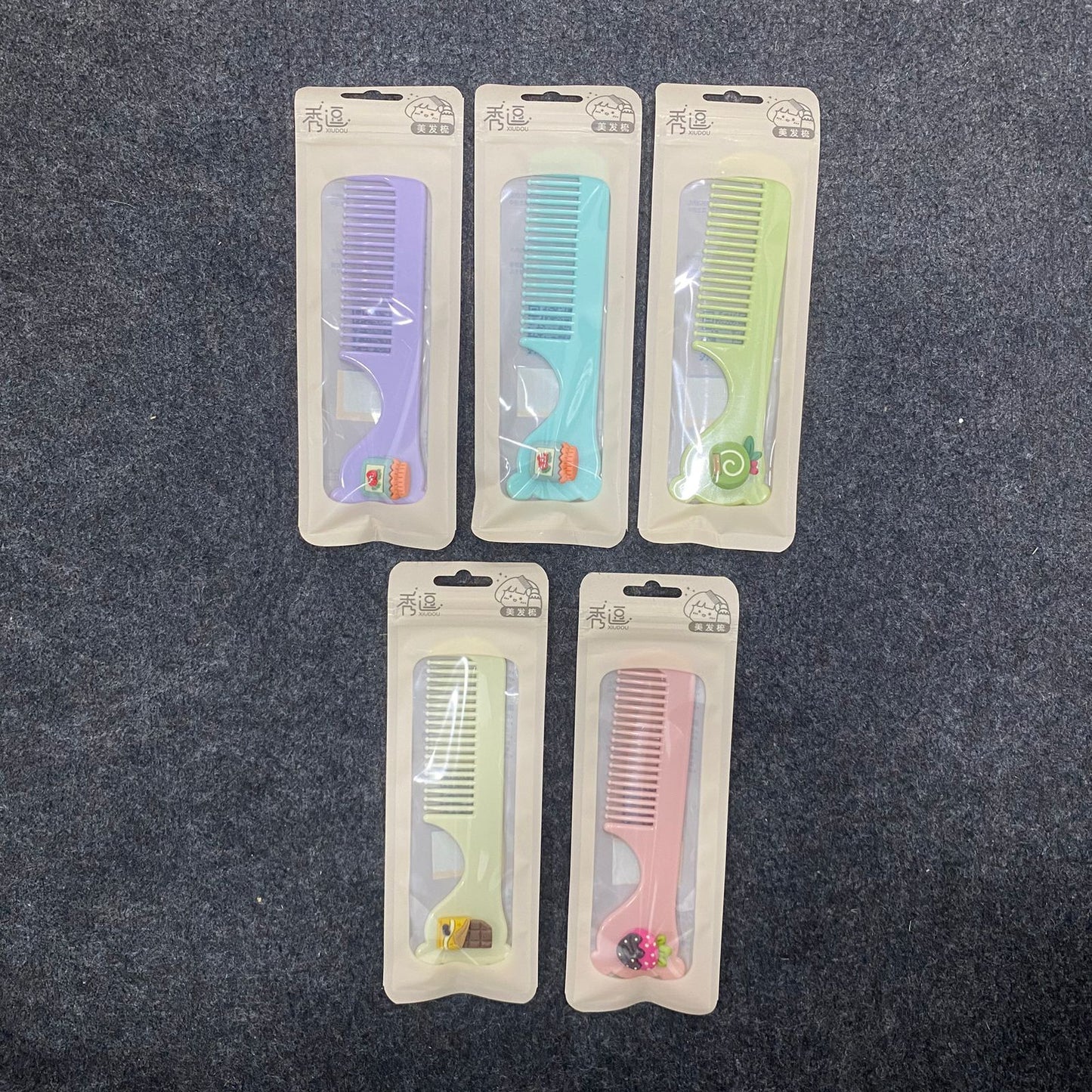 AM7551 XIUDOU Colorful Decorative Hair Combs COM-10-184 (1-Pcs)