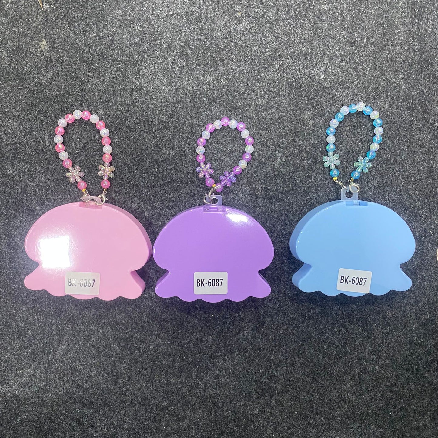 AM7561 Mermaid Theme Jellyfish Shaped Jewelry Purse Set for Kids – Beaded Bracelet and
