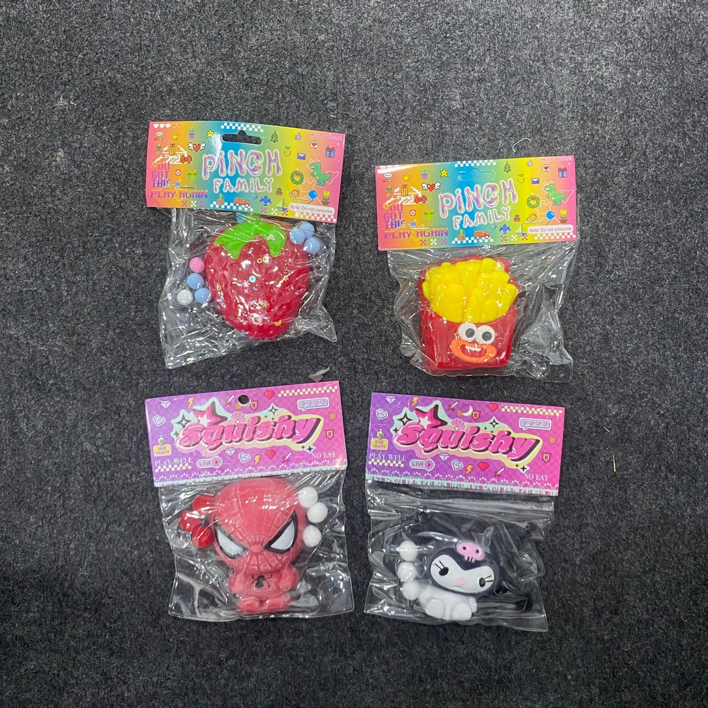 AM7566 Cartoon Character & Food Silicone Squishy Stress Relief Toys (1-Pcs)