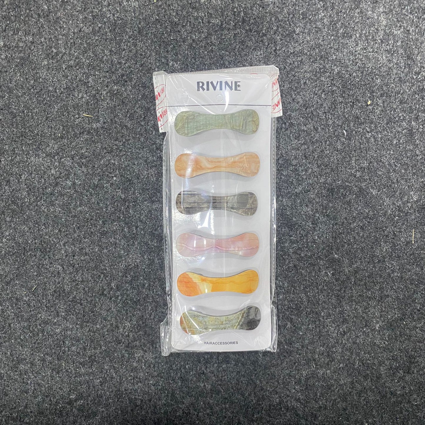AM7570 Rivine Elegant Marble Print Tic Tac Hair Clips for Women & Girls - 1-Pcs Multi-Color Hair Accessories
