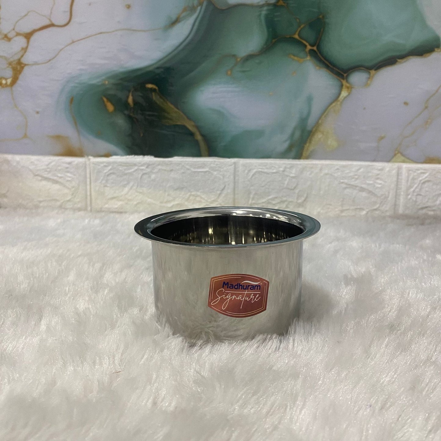 AM7576 Madhuram Signature Premium Stainless Steel Deep Container (450 ml, 7x9x9 cm)