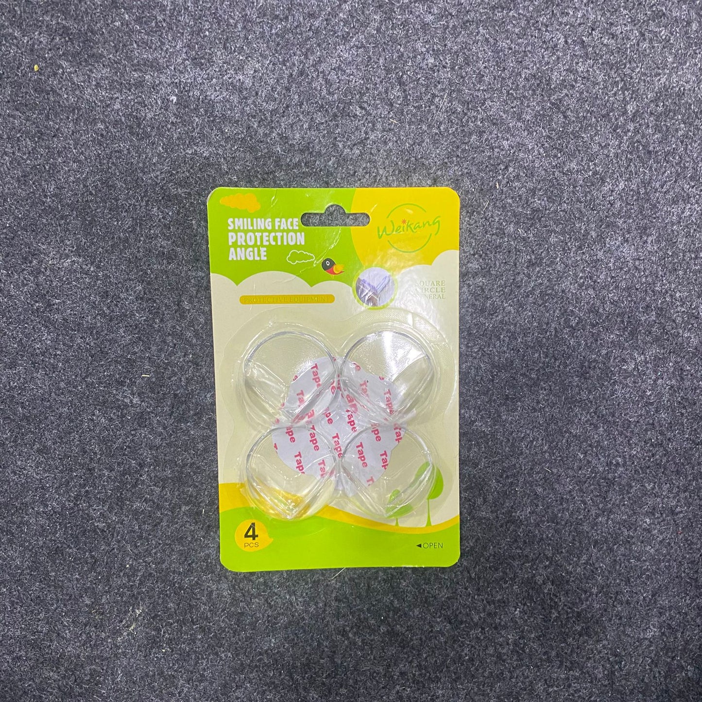 AM7625 Clear Round Furniture Corner Protectors and Child Proofing Safety Bumper Guards for Sharp Edges 4-Pcs