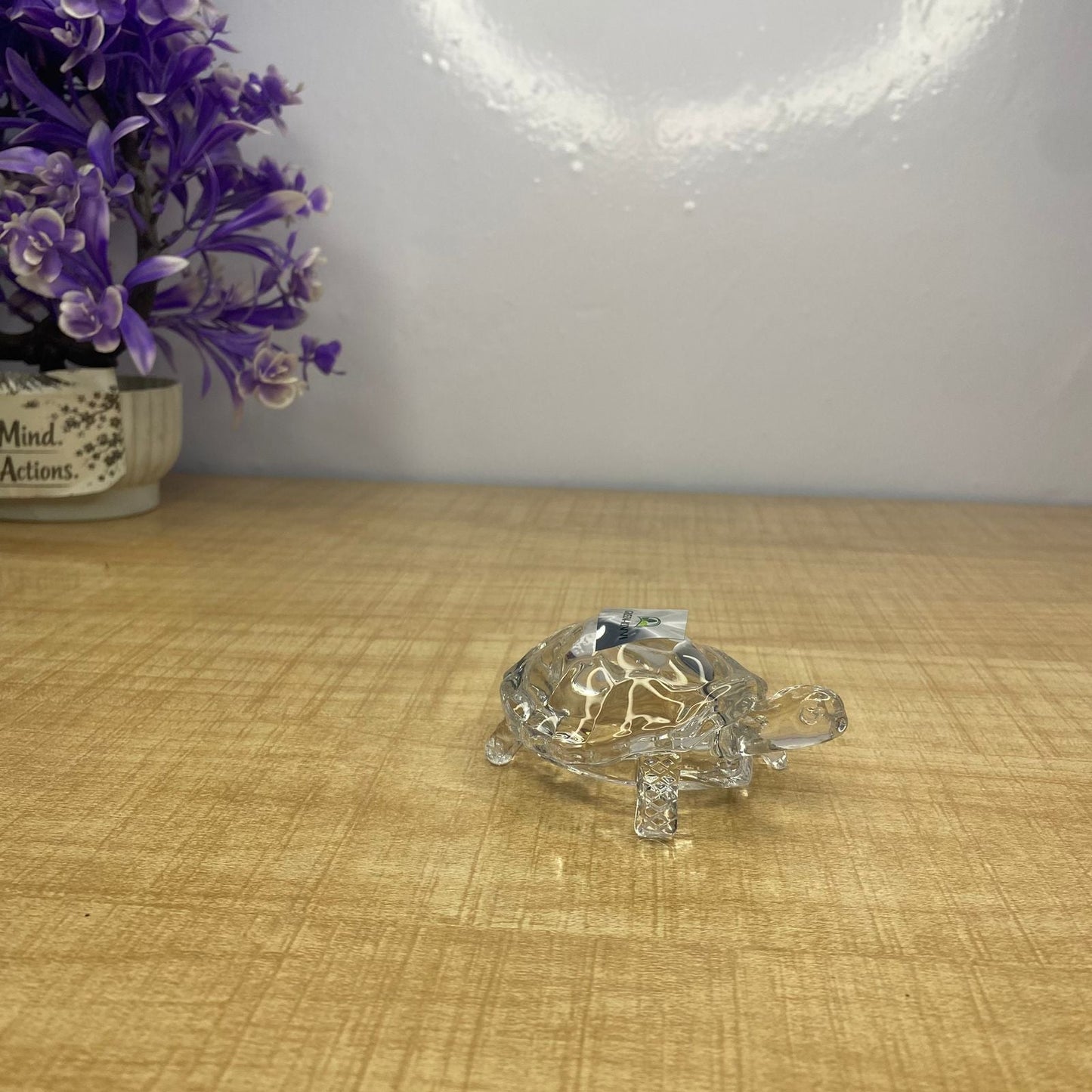 AM7723 GREEN-KIVVI CRYSTAL GLASS TURTLE FIGURINE FOR POSITIVE ENERGY AND HOME OFFICE DECORATION