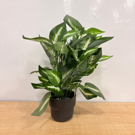 AM7764 Premium Artificial Tabletop Green Plants in Sleek Black Pots (Pack of 1)