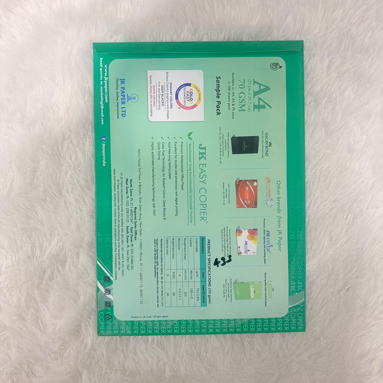 A06548 JK Easy Copier A4 Paper, 70 GSM, 500 Sheets