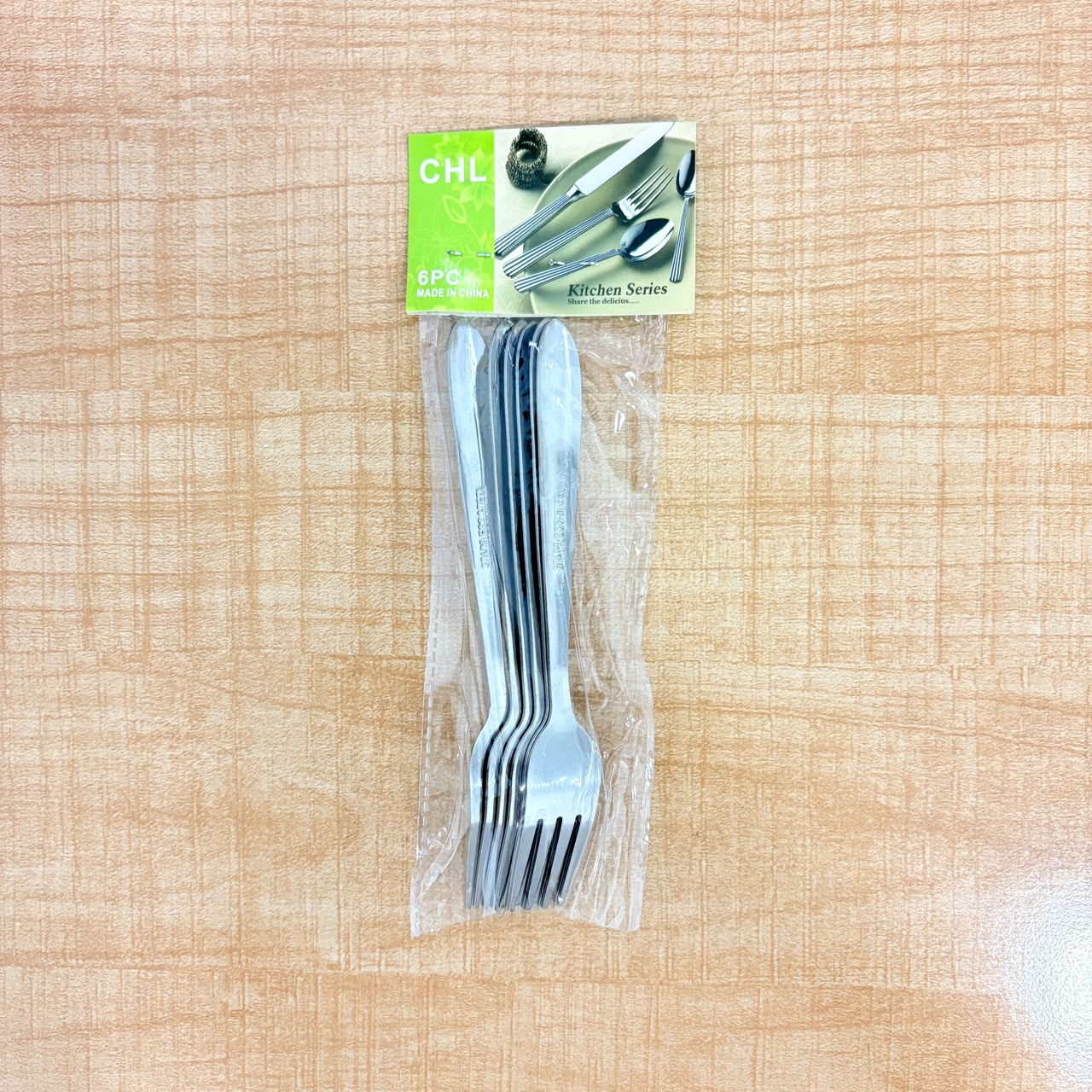 A06594 JDT-S105 Stainless Steel Gold-Designed Fork Set (6 Pieces)