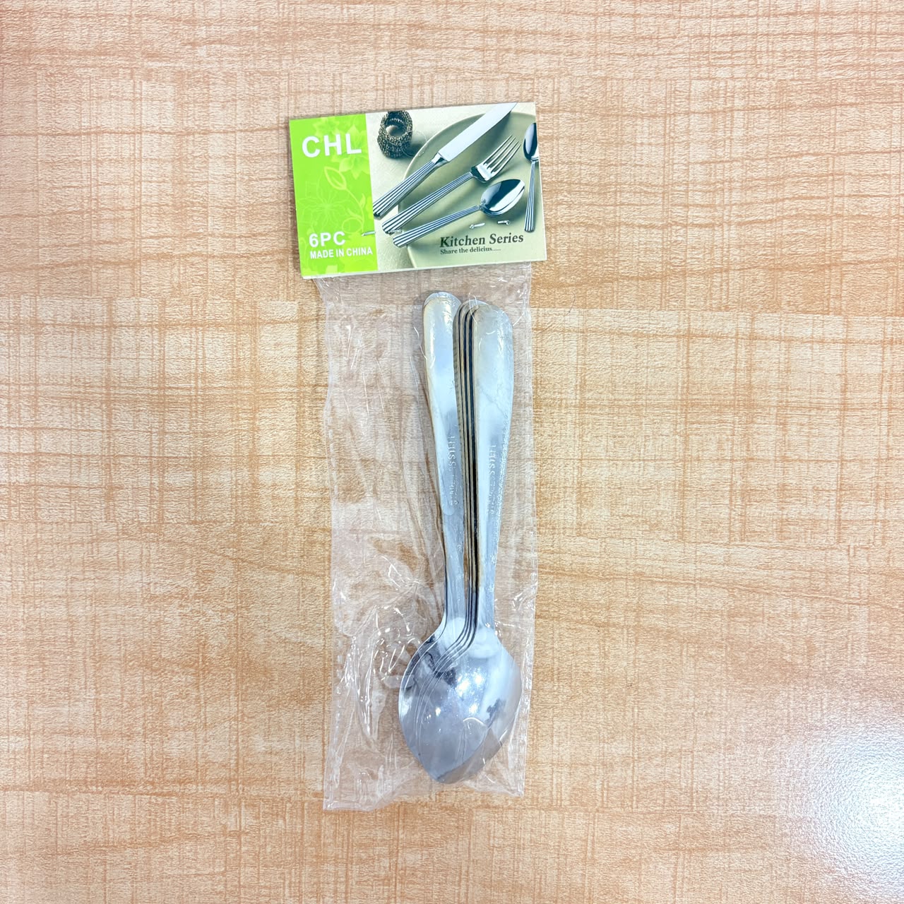 A06595 JDT-S106 Stainless Steel Gold-Plated Spoon Set (6 Pieces, 180g)