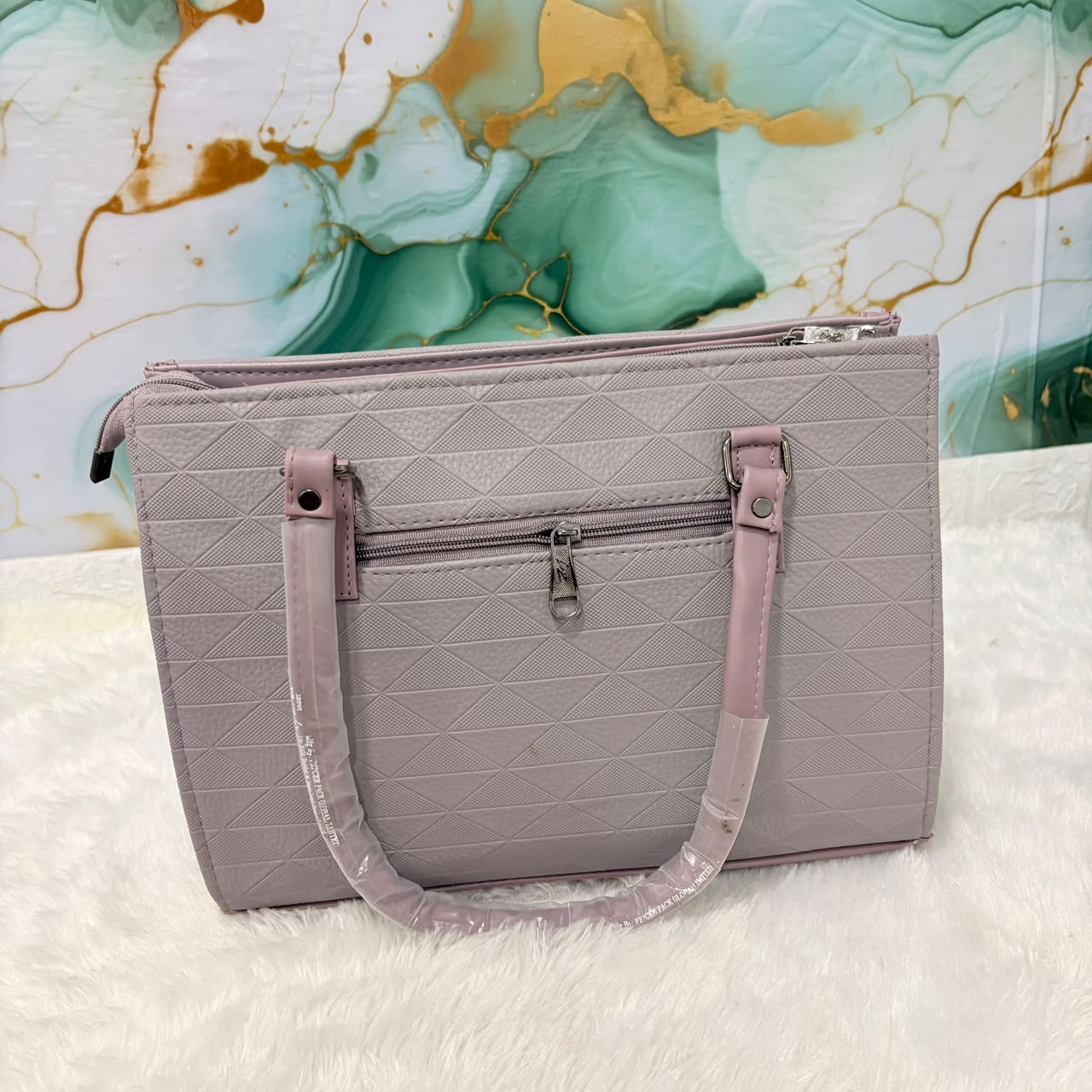 A06697 Women's Stylish Textured & Printed Shoulder Tote Bag