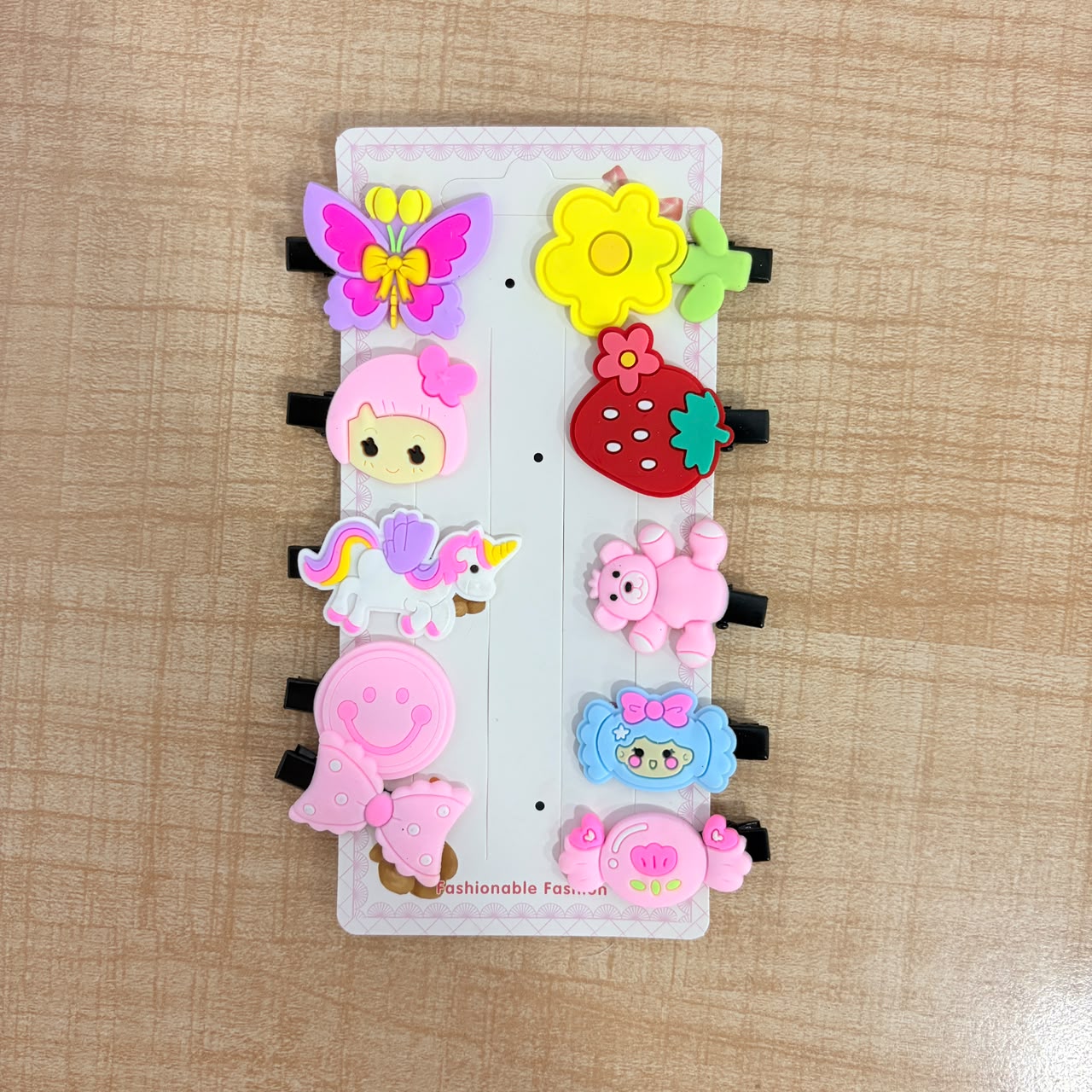 A06711 Cute Cartoon & Character Designer Hair Clip Set (PACK OF 10PC) for Girls (Assorted Designs)
