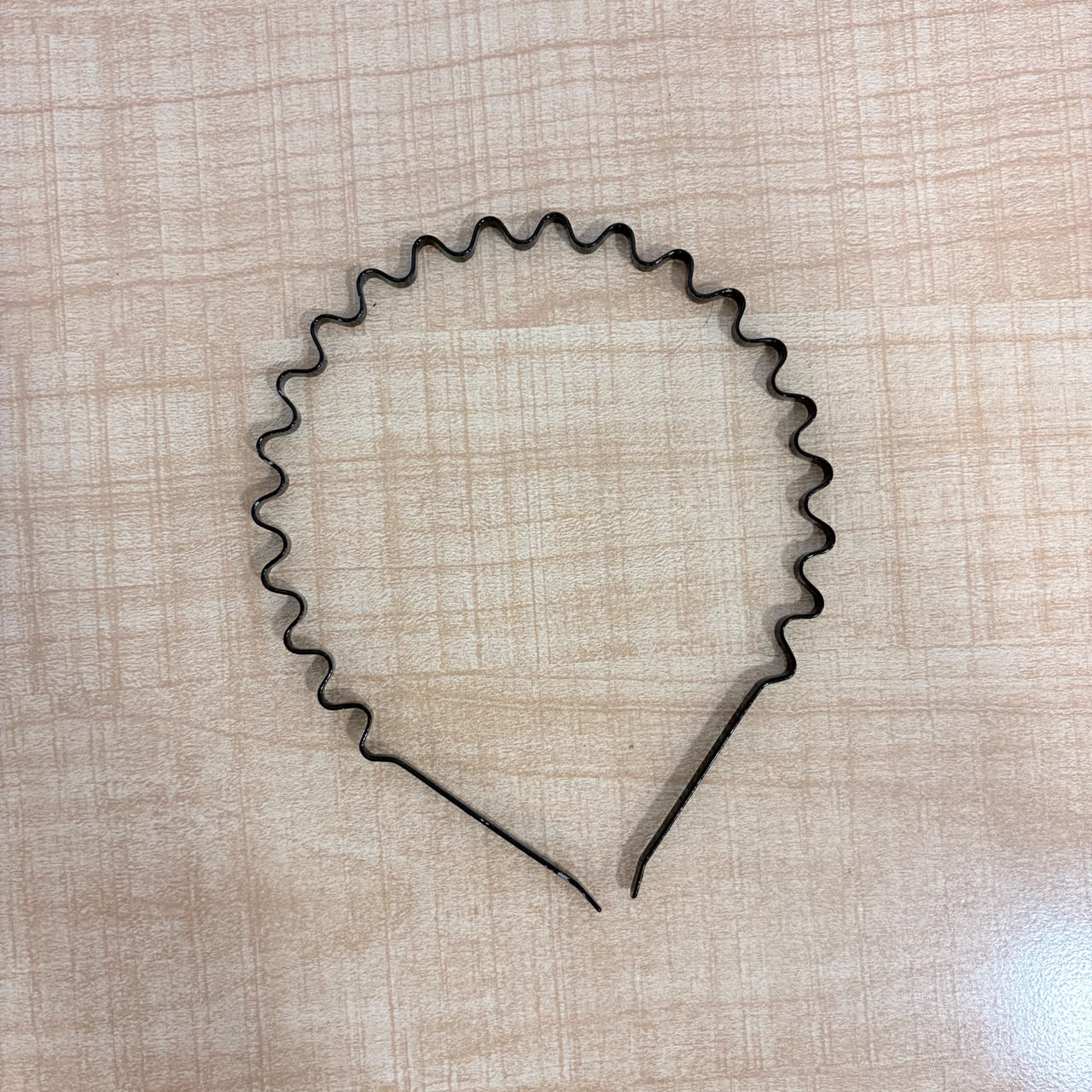 A06757 Unisex Black Metal Wave Zig Zag Spring Headband
