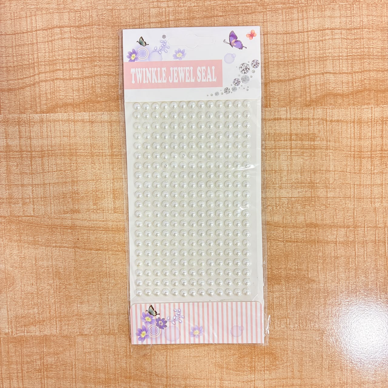 A06758 Self-Adhesive Rhinestone & Pearl Sticker Sheets (Set of 1)
