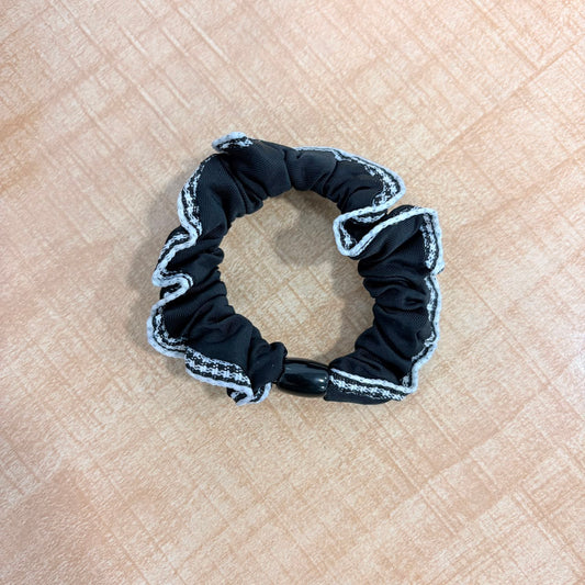 A06761 Polka Dot & Checked Ruffled Fabric Hair Scrunchie for Women & Girls
