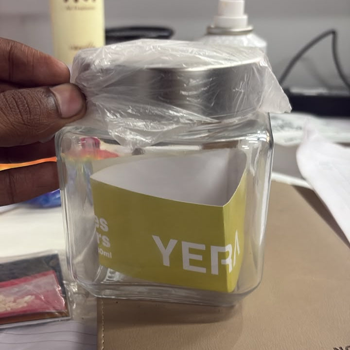 TM0148 Yera X-Series 580ml Square jar with see through cap (loose) - 1pc