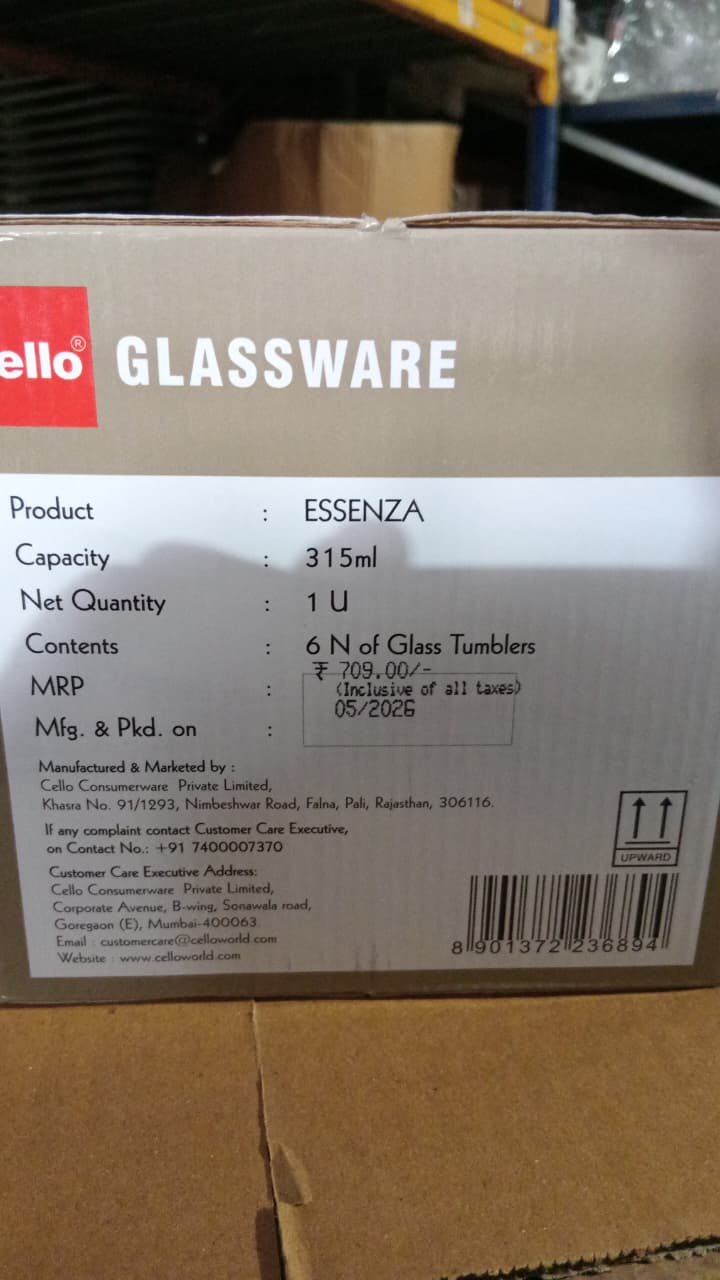 AM5691 Cello Essenza 315ml- tumbler 6pcs set