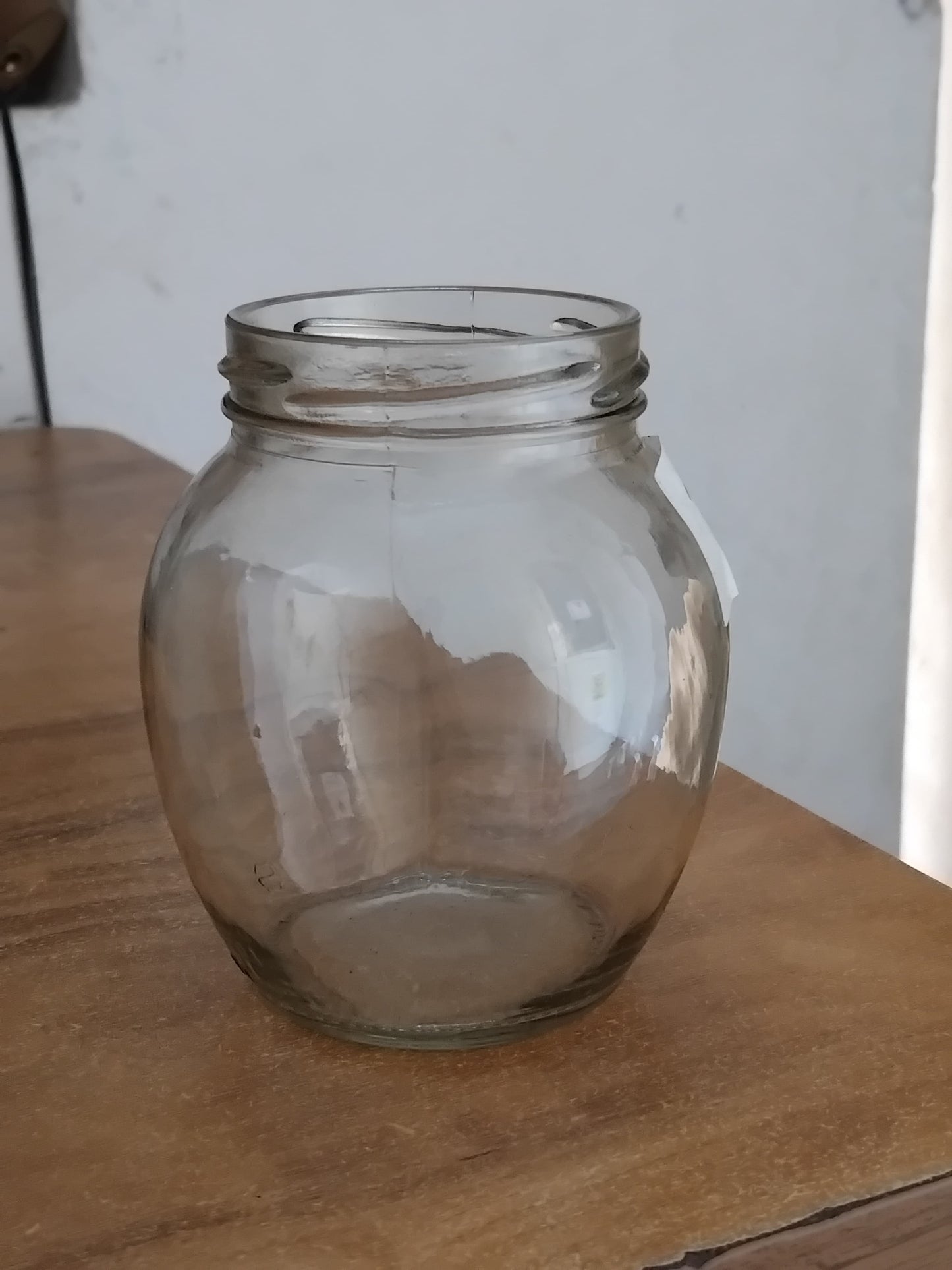 AM3012 Matka Shape Glass Jar Transparent Container Air Tight Golden Lid