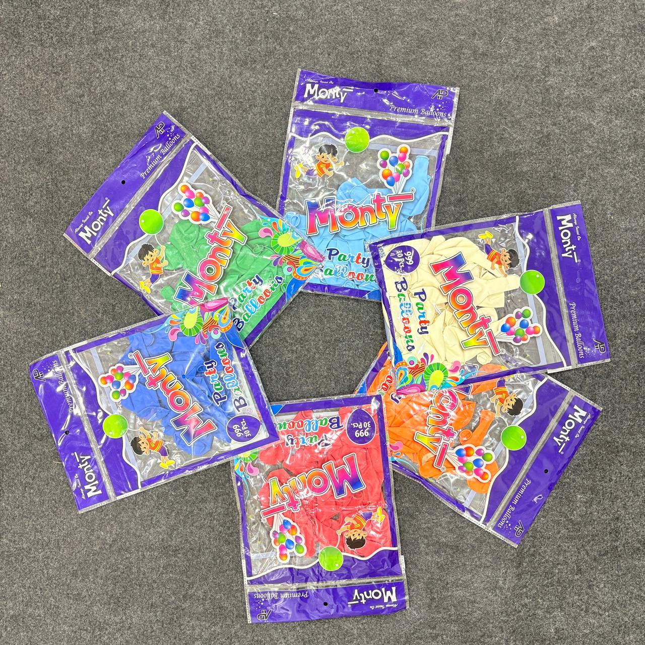 AM5272 Multi-Colour Monty Party Balloons (Set Of 30 Pcs)