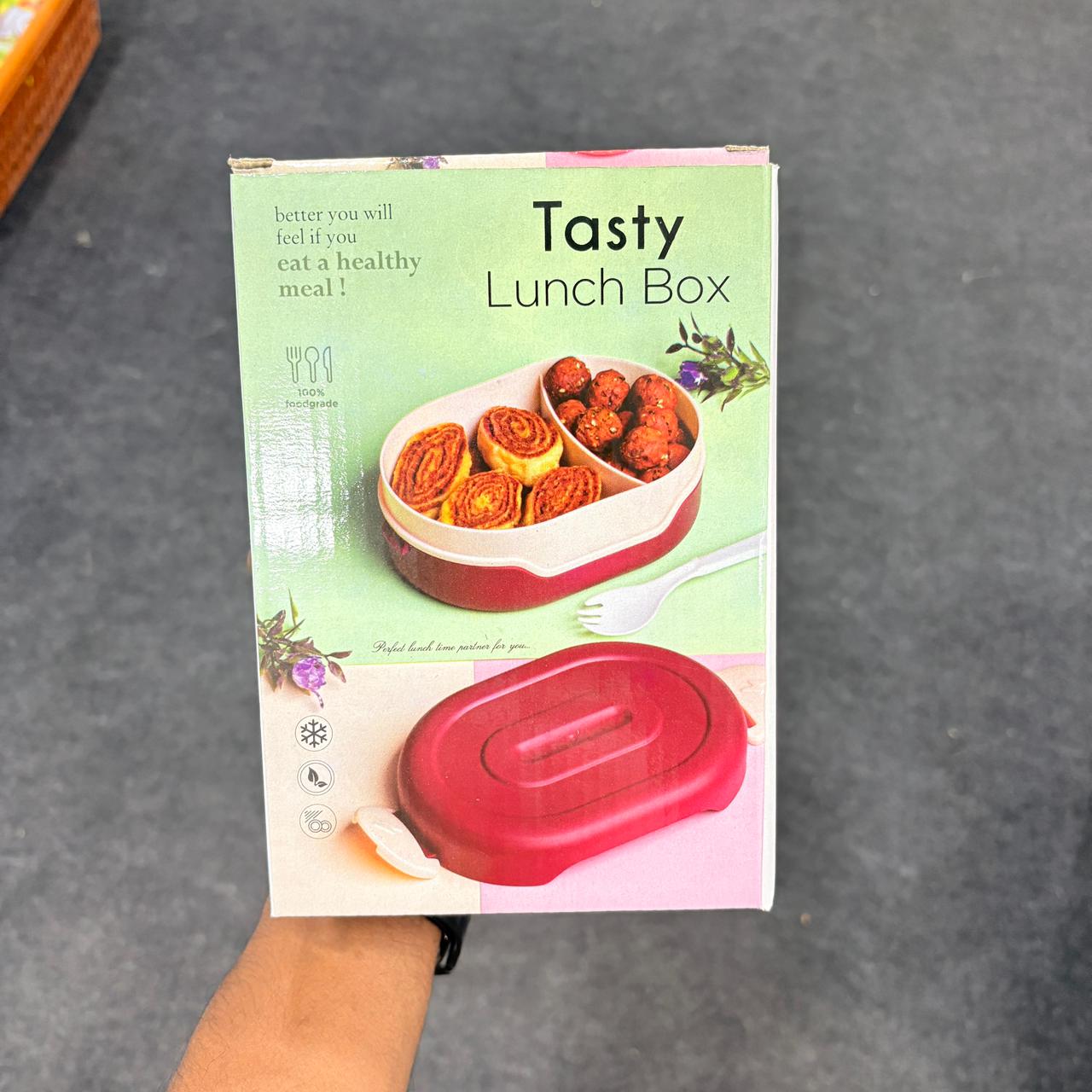 AM6663 Plastic Insulation 2 Compartment Leak Proof Lunch Box for Kids - 1pc