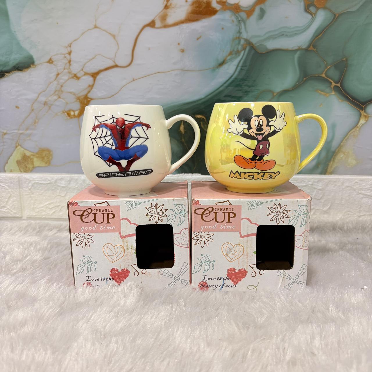 TM0026 Disney Minnie Mouse Ceramic Coffee Mug - Good Time Ceramic Cup with Gift Box