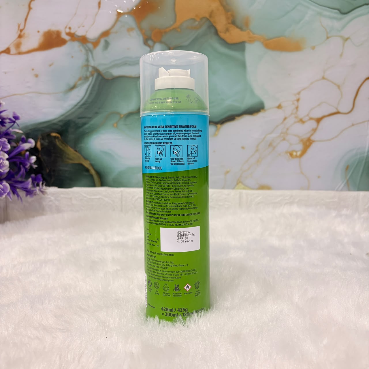 A06610 Bombay Shaving Sensitive Aloe Vera Shaving Foam 50ml