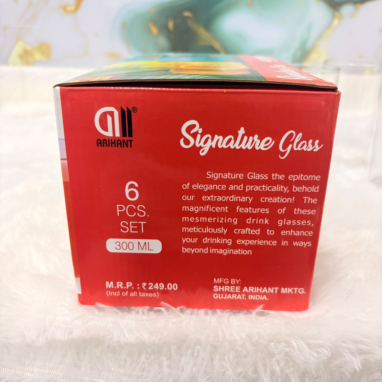 AM3810 Plastic Signature Glass Set (300 ML, 6 Pieces)